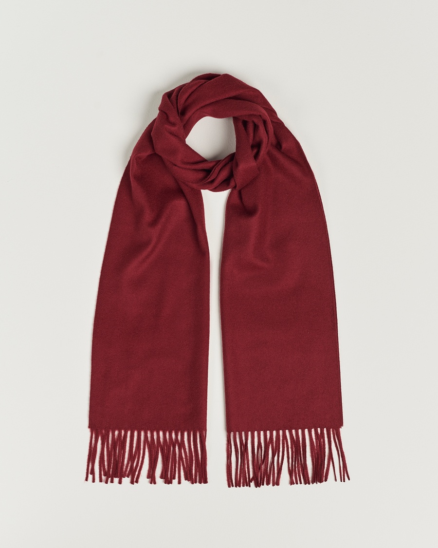 Piacenza Cashmere Cashmere Scarf Burgundy – Rød