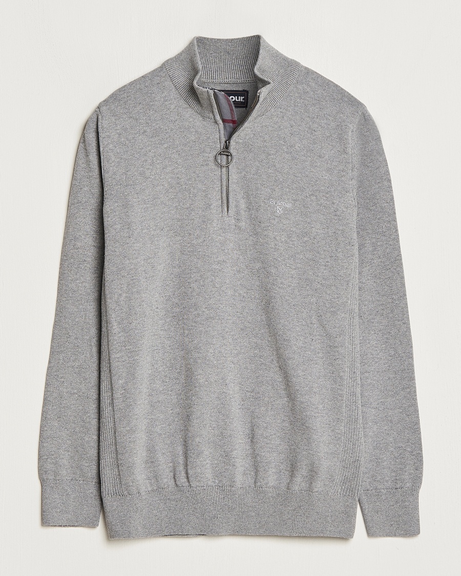 Barbour Lifestyle Cotton Half Zip Grey Marl – Grå