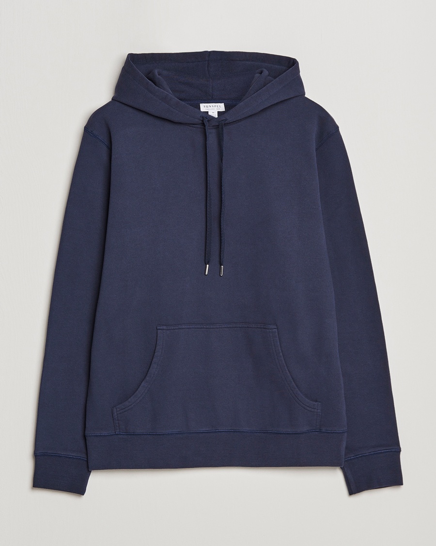 Sunspel Loopback Hoodie Navy – Blå