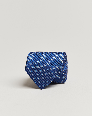 Herre | Business & Beyond | Eton | Silk Geometric Weave Tie Navy