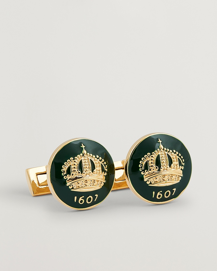 Herre | Black Tie | Skultuna | The Crown Cufflinks Green