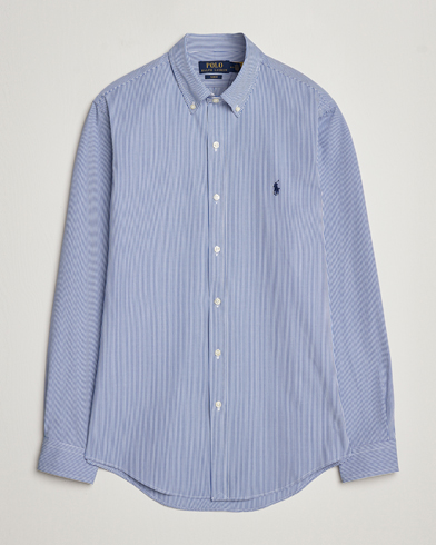 Herre | Casualskjorter | Polo Ralph Lauren | Slim Fit Thin Stripe Poplin Shirt Blue/White