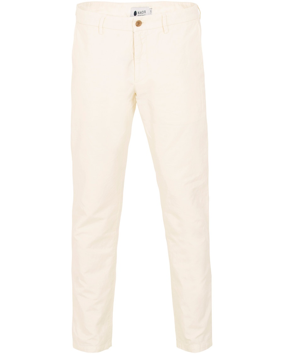  Karl Cotton/Linen Trousers Off White