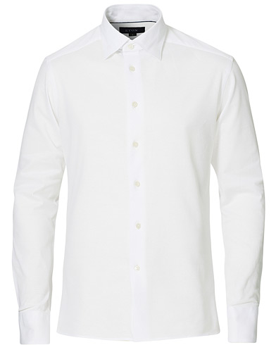Pikèskjorte |  Slim Fit Jersey Button Under Shirt White