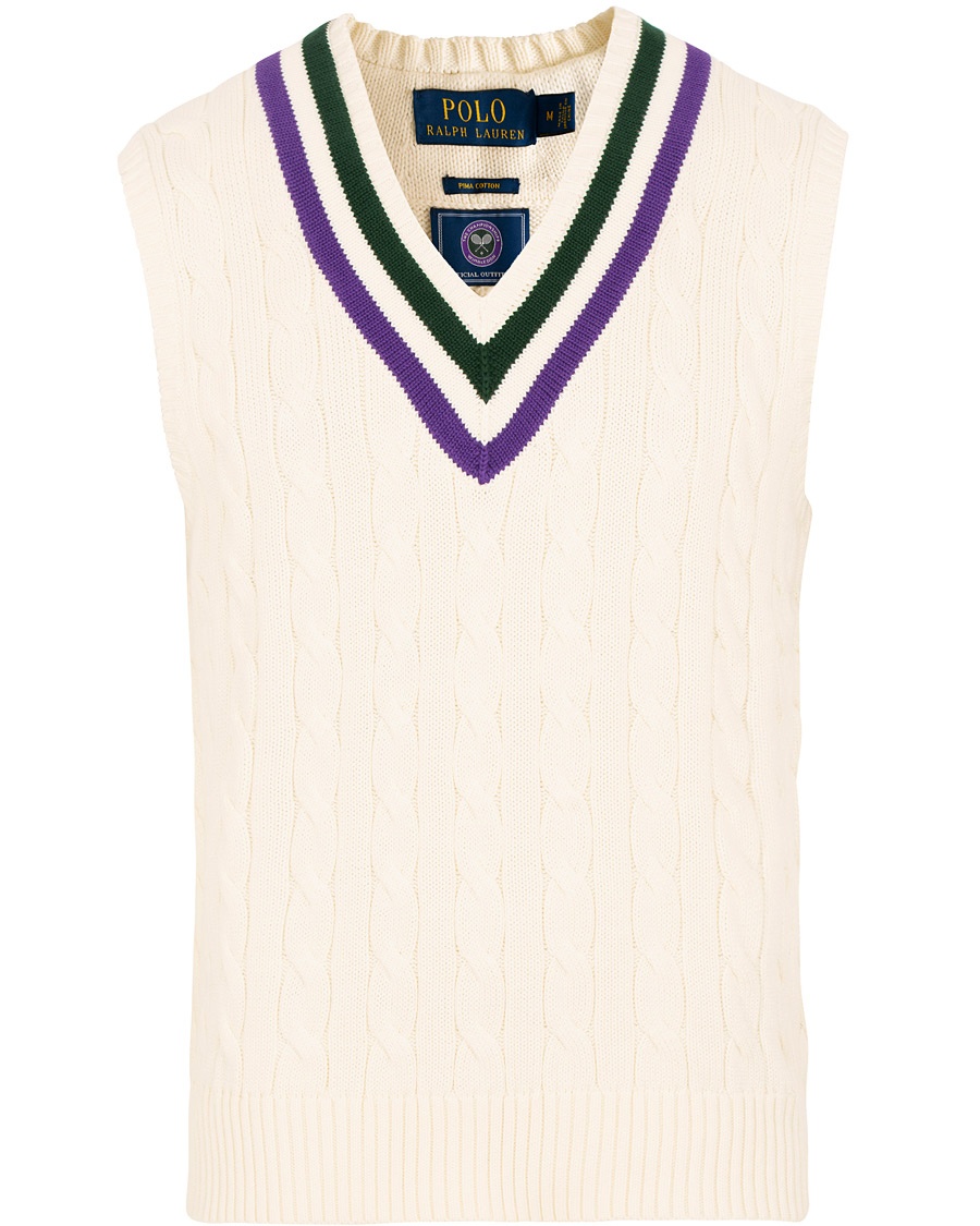  Wimbledon Collection Tennis Vest Cricket Cream
