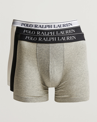 Herre | Underbukser | Polo Ralph Lauren | 3-Pack Stretch Boxer Brief White/Black/Grey