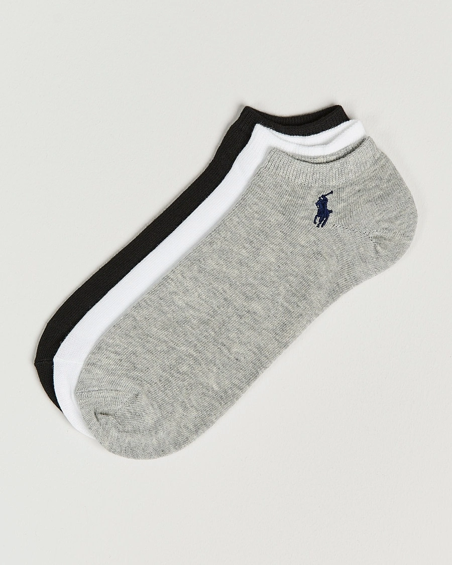 Herre | Sokker | Polo Ralph Lauren | 3-Pack Ghost Sock Black/White/Grey