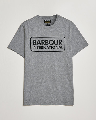 Herre |  | Barbour International | Large Logo Crew Neck Tee Antracite Grey