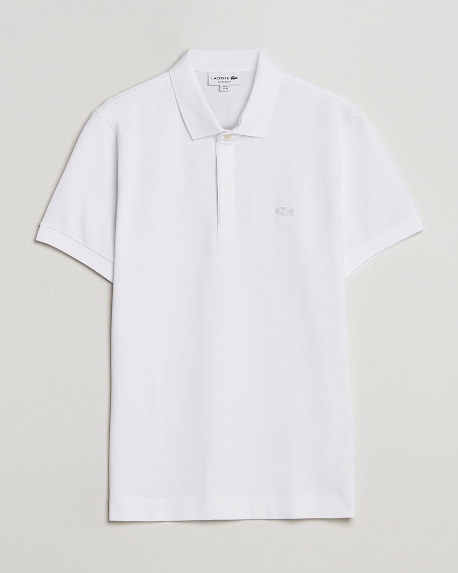 Herre | | Lacoste | Regular Fit Tonal Crocodile Poloshirt White