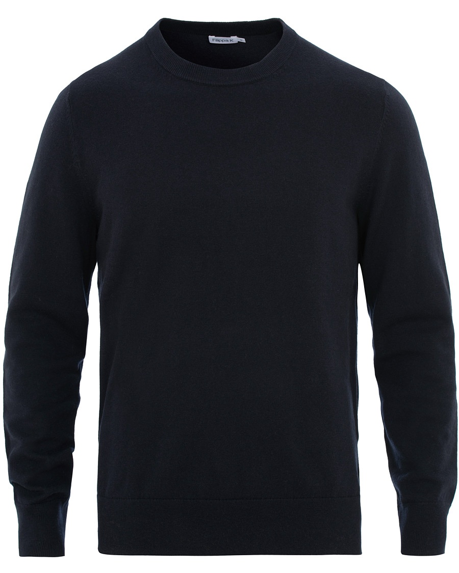 Filippa K Cotton Merino Basic Sweater Navy Filippa K Cotton Merino Basic Sweater Navy