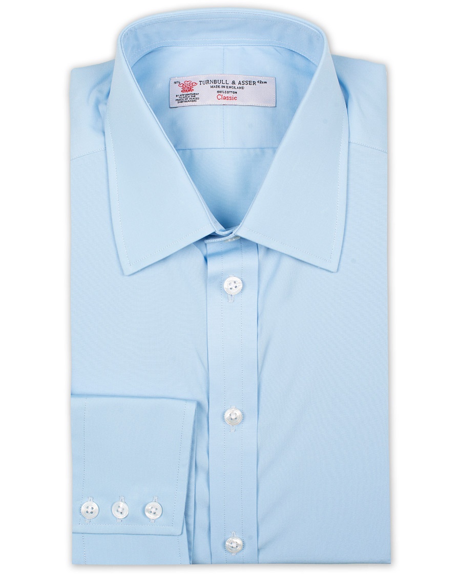  Regular Fit T&A Collar Poplin Shirt Light Blue