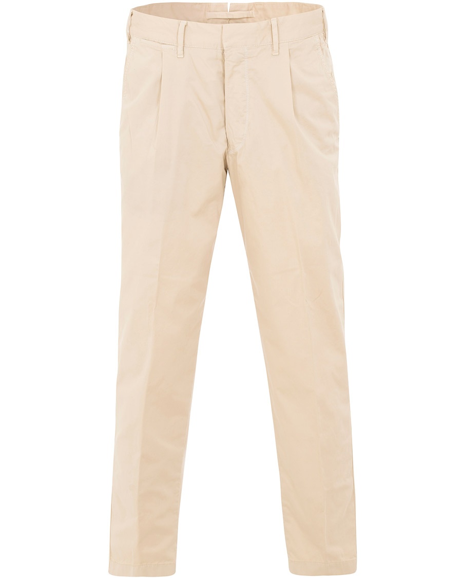  Santiago Pleated Cotton Chinos Khaki