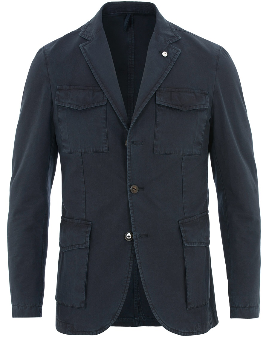  Cotton Safari Blazer Navy