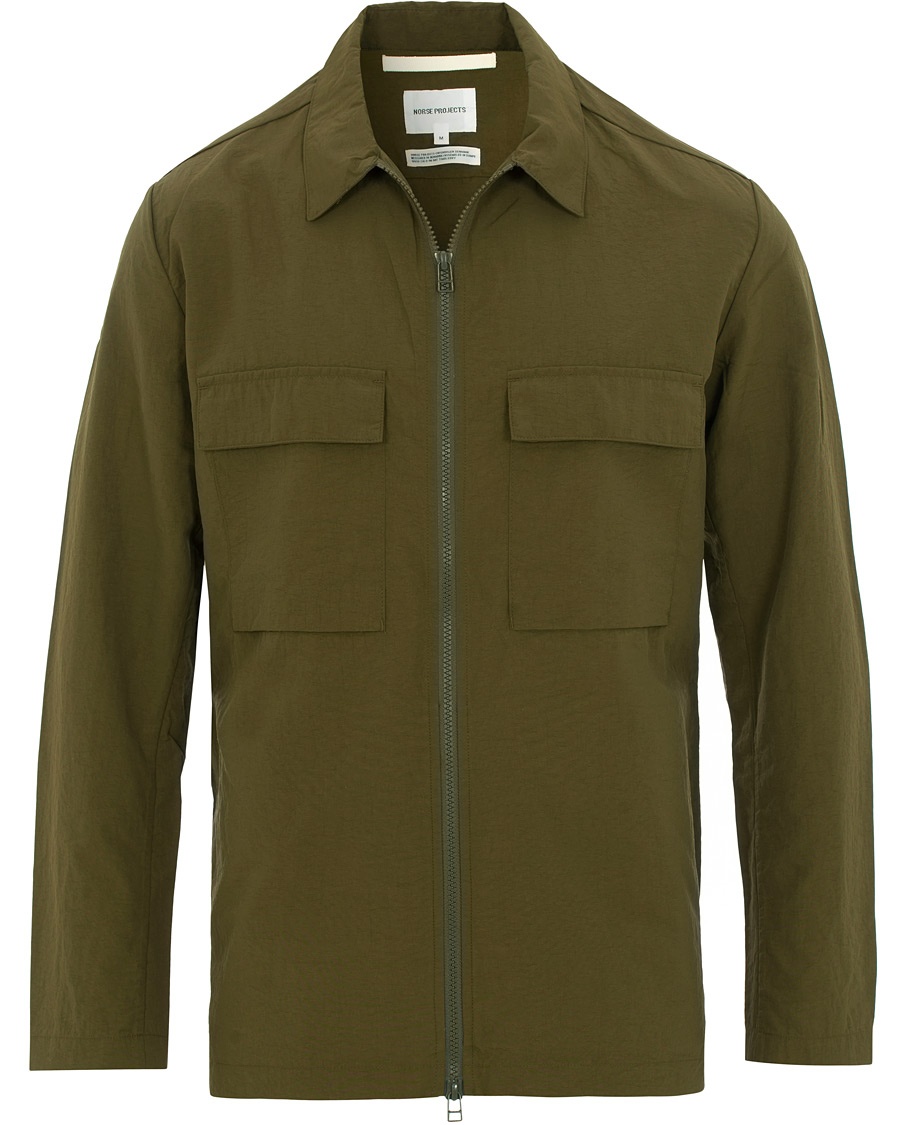  Jens Zip Cotton Jacket Ivy Green