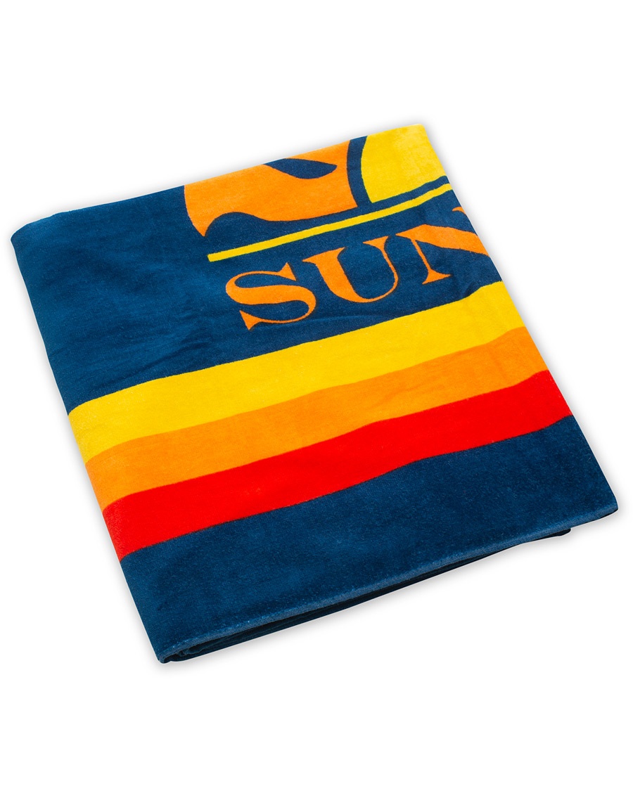 Vintage Rainbow Logo Towel Navy