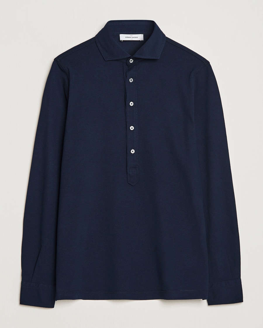 Gran Sasso Popover Shirt Navy – Blå