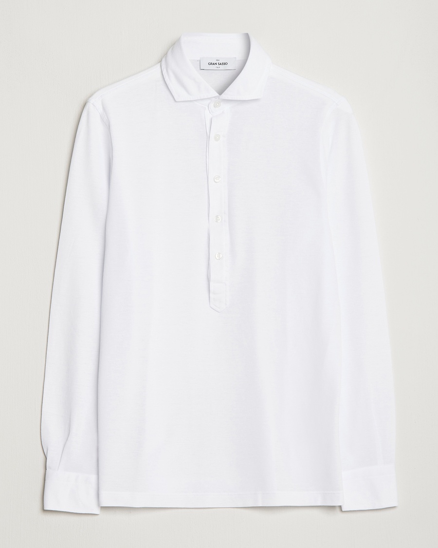 Gran Sasso Popover Shirt White – Hvit