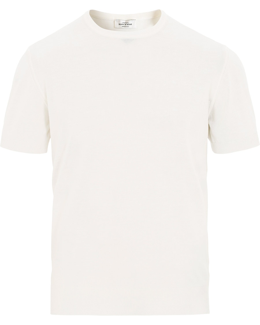  Benjamin Cotton Short Sleeve Rib Dress Tee White