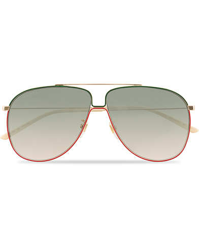 Pilotsolbriller |  GG0440S Sunglasses Gold/Green