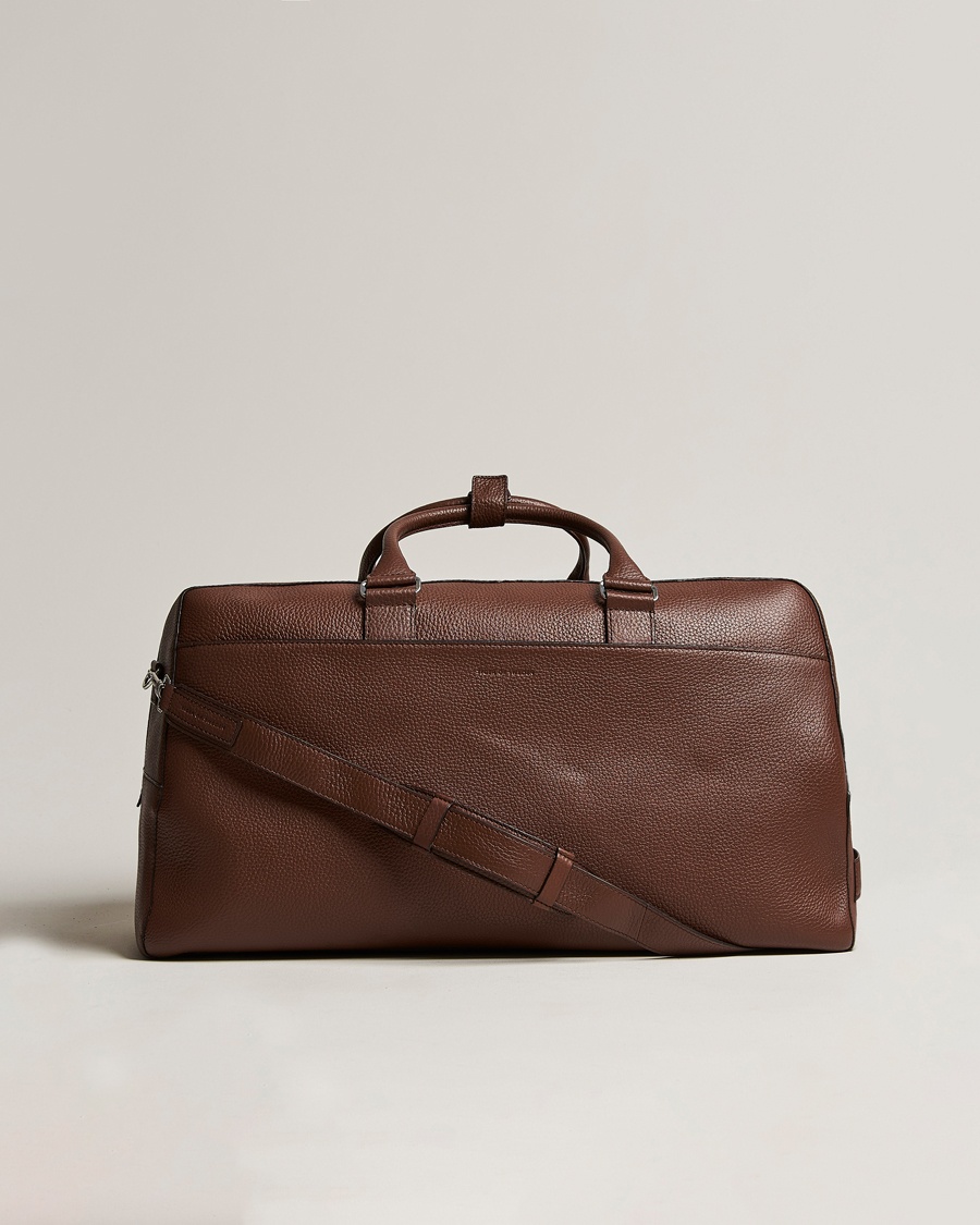 Herre | Weekendbager | Tiger of Sweden | Brome Grained Leather Weekendbag Brown