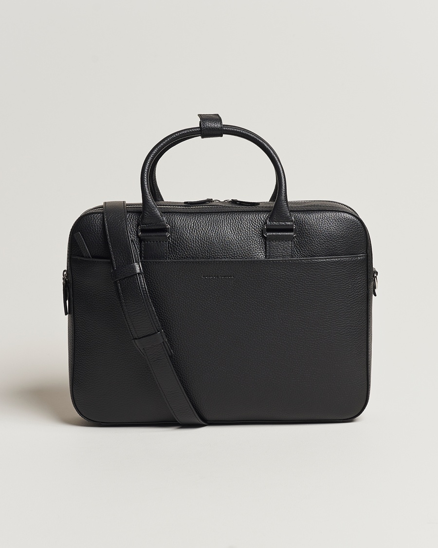 Herre | Dokumentvesker | Tiger of Sweden | Burin Grained Leather Breifcase Black