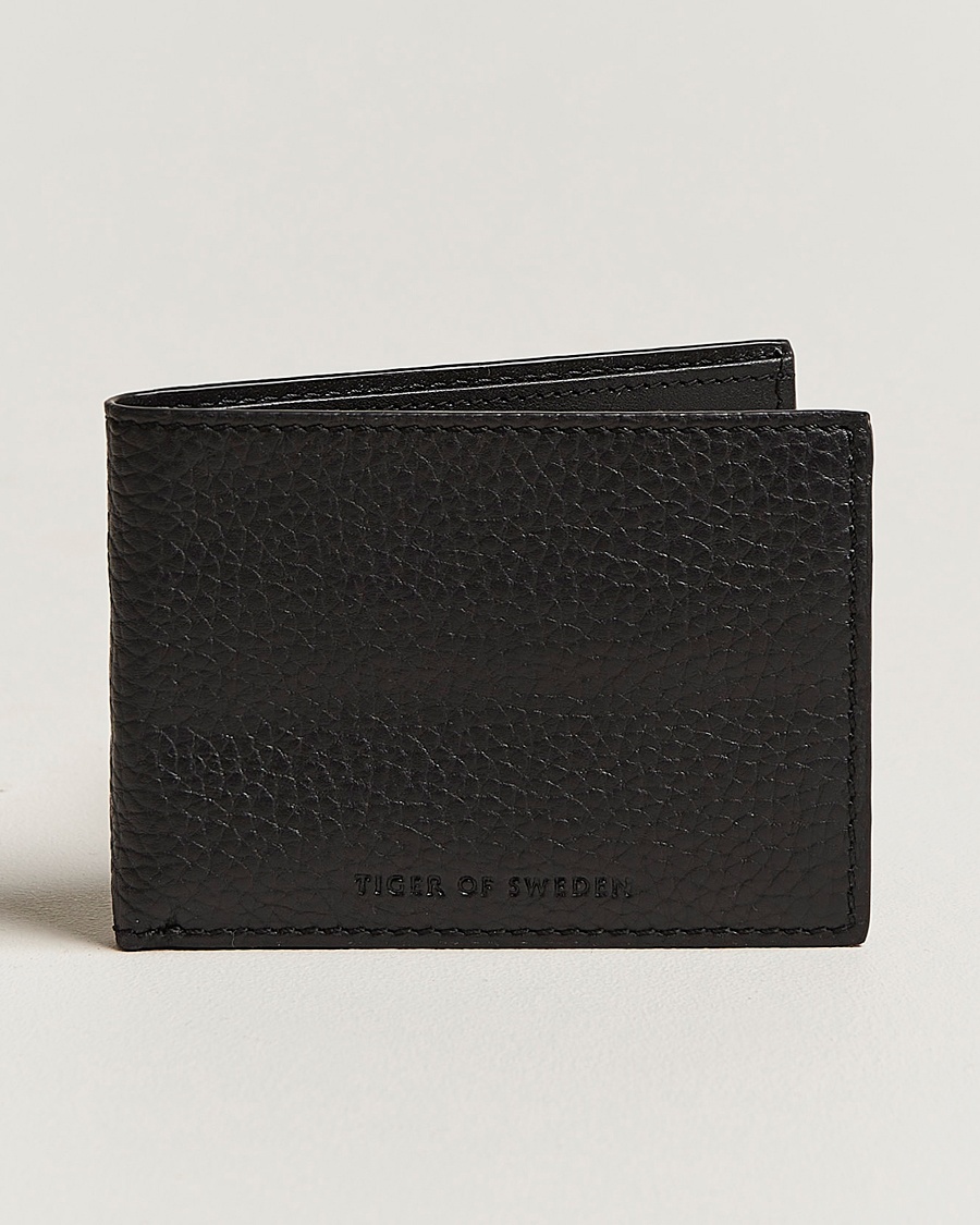Tiger of Sweden Wrene Grained Leather Wallet Black – Svart