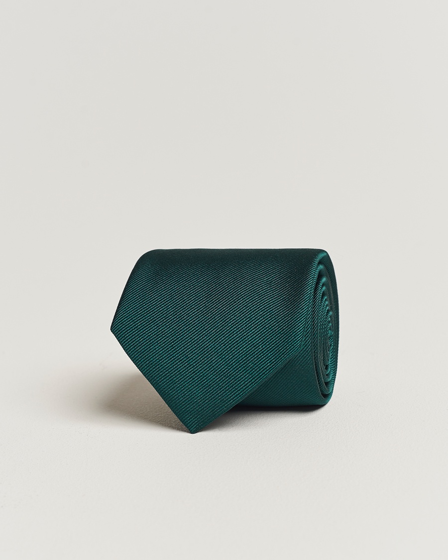 Amanda Christensen Plain Classic Tie 8 cm Dark Green – Grønn