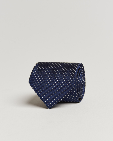 Herre |  | Amanda Christensen | Micro Dot Classic Tie 8 cm Navy/White