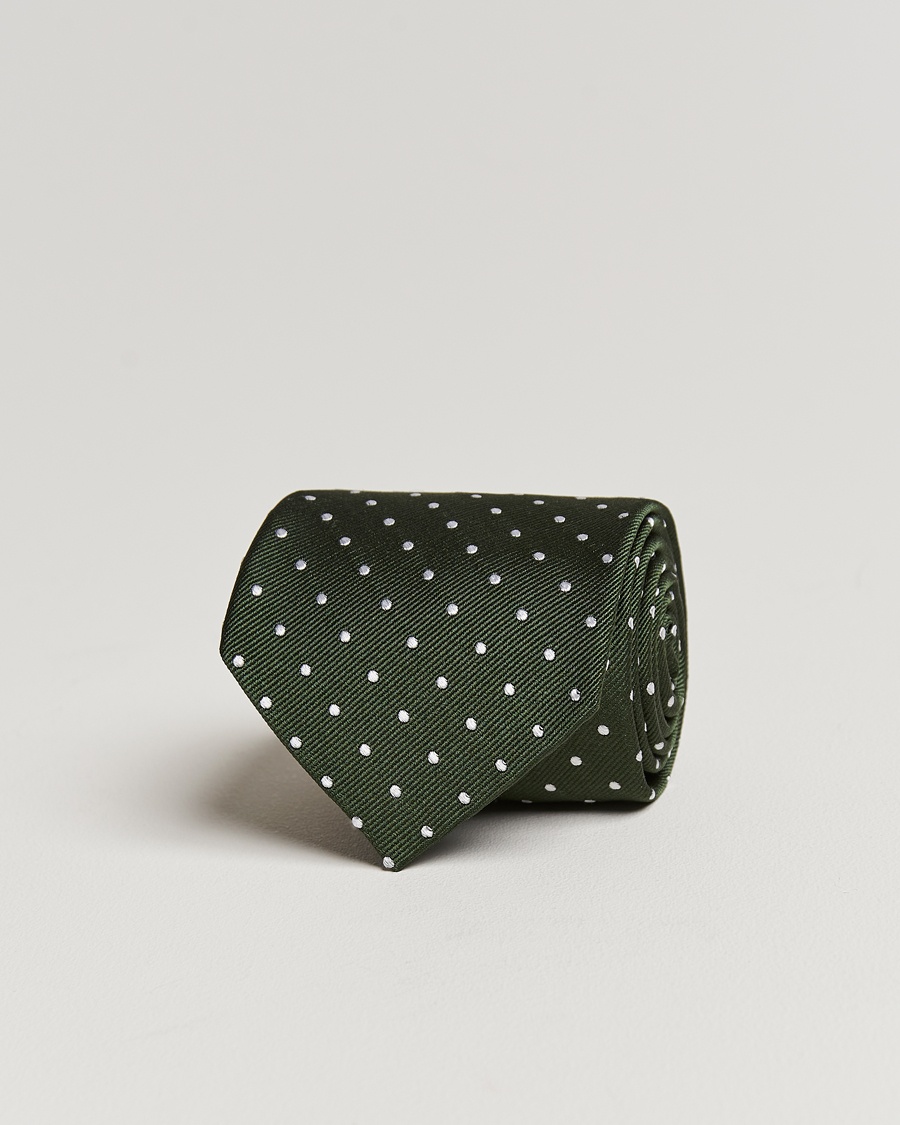 Amanda Christensen Dot Classic Tie 8 cm Green/White – Grønn