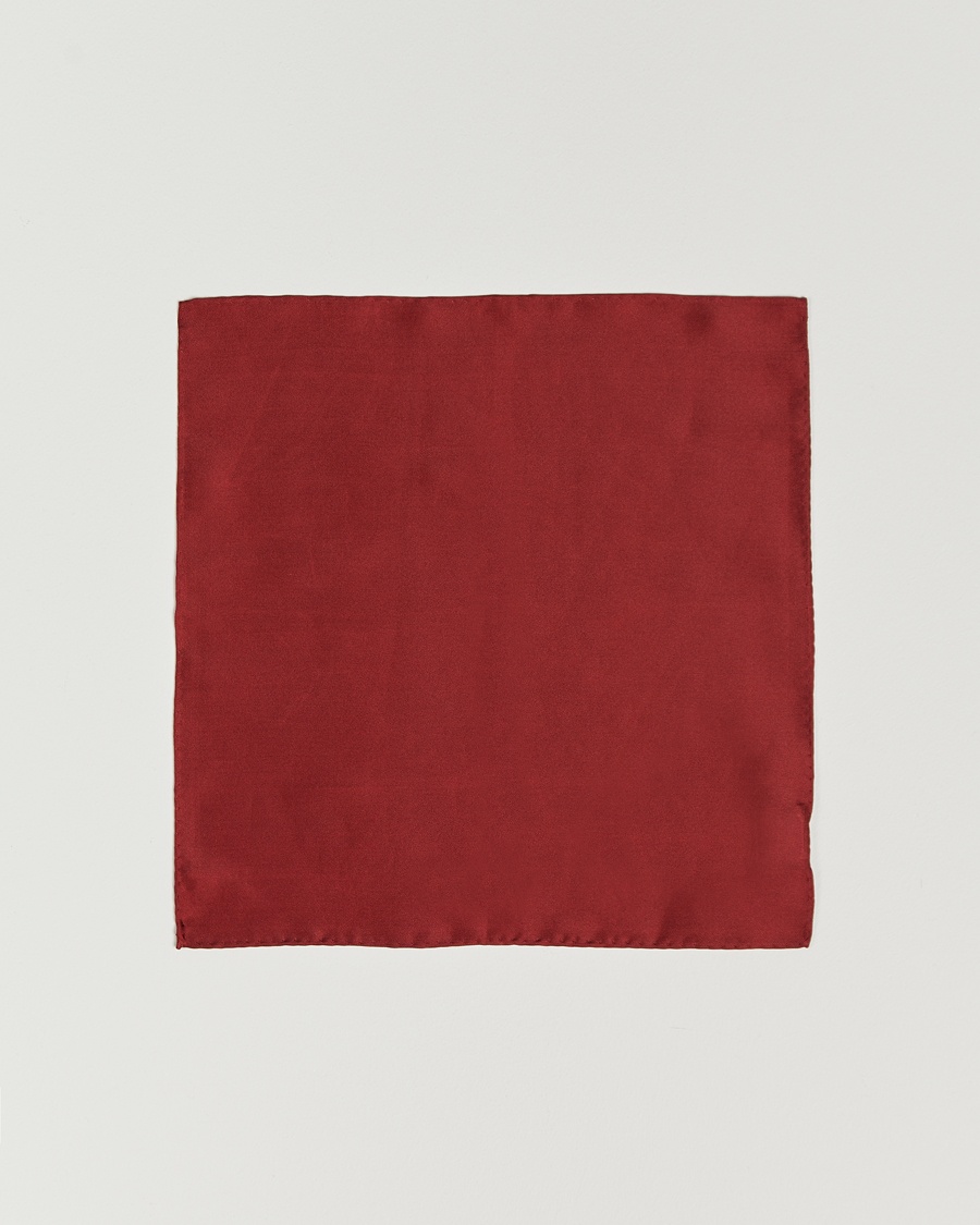 Herre | Assesoarer | Amanda Christensen | Handkercheif Silk Wine Red