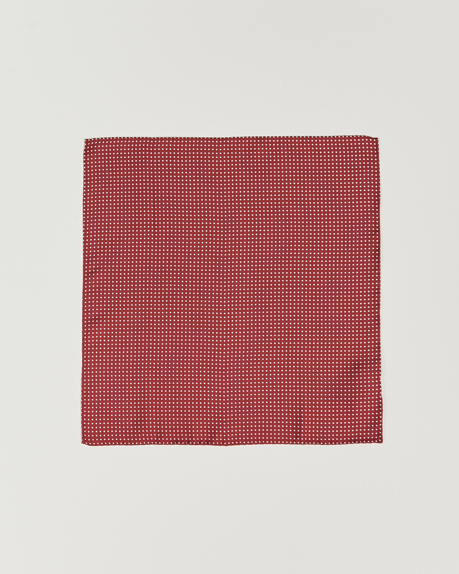 Herre | Assesoarer | Amanda Christensen | Handkerchief Dot Silk Wine Red