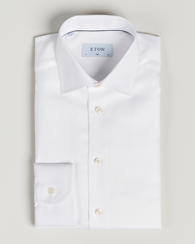 Businesskjorter |  Slim Fit Textured Twill Shirt White