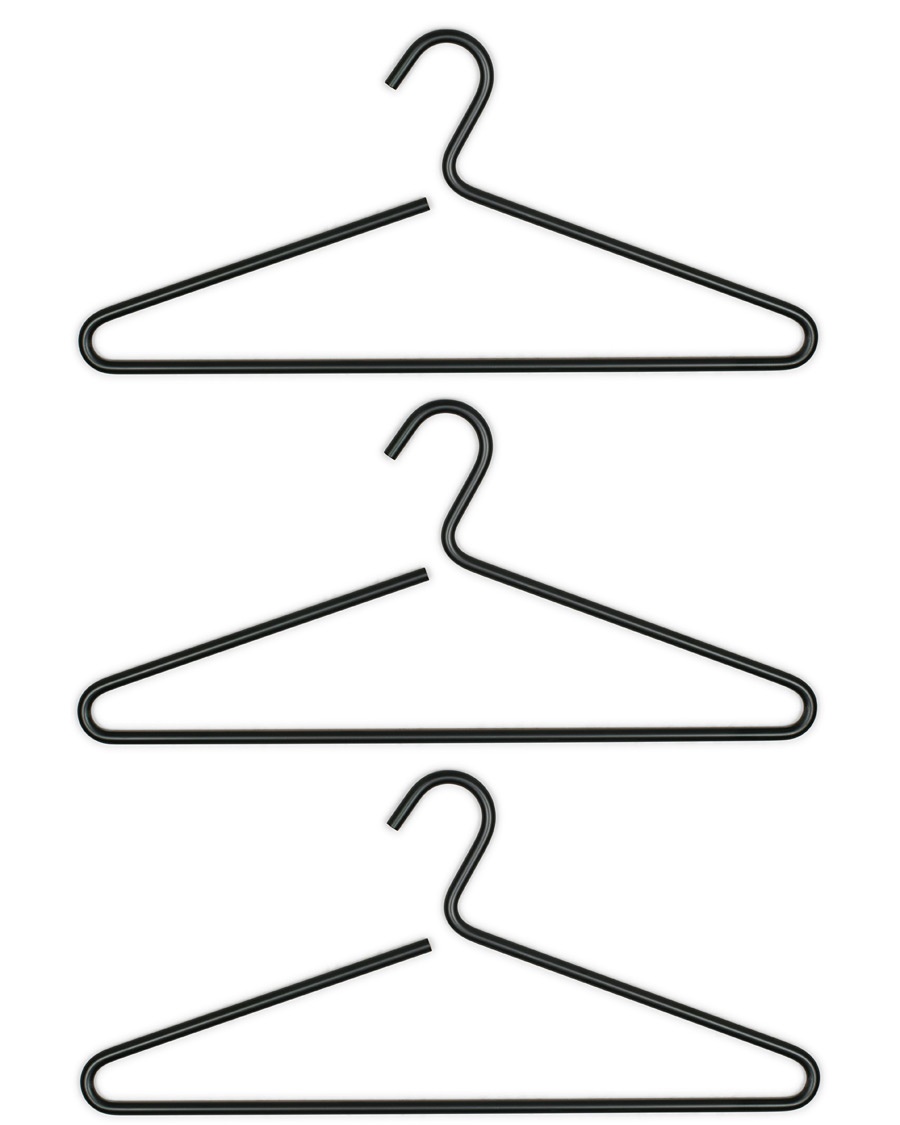 Set-Of-3 Easy Steaming Hanger Matte Black