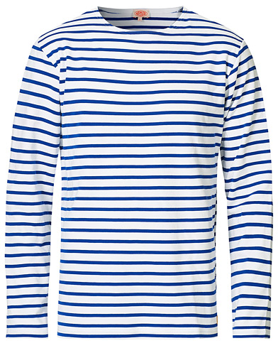 Herre | Langermede t-shirts | Armor-lux | Houat Héritage Stripe Longsleeve T-shirt White/Blue