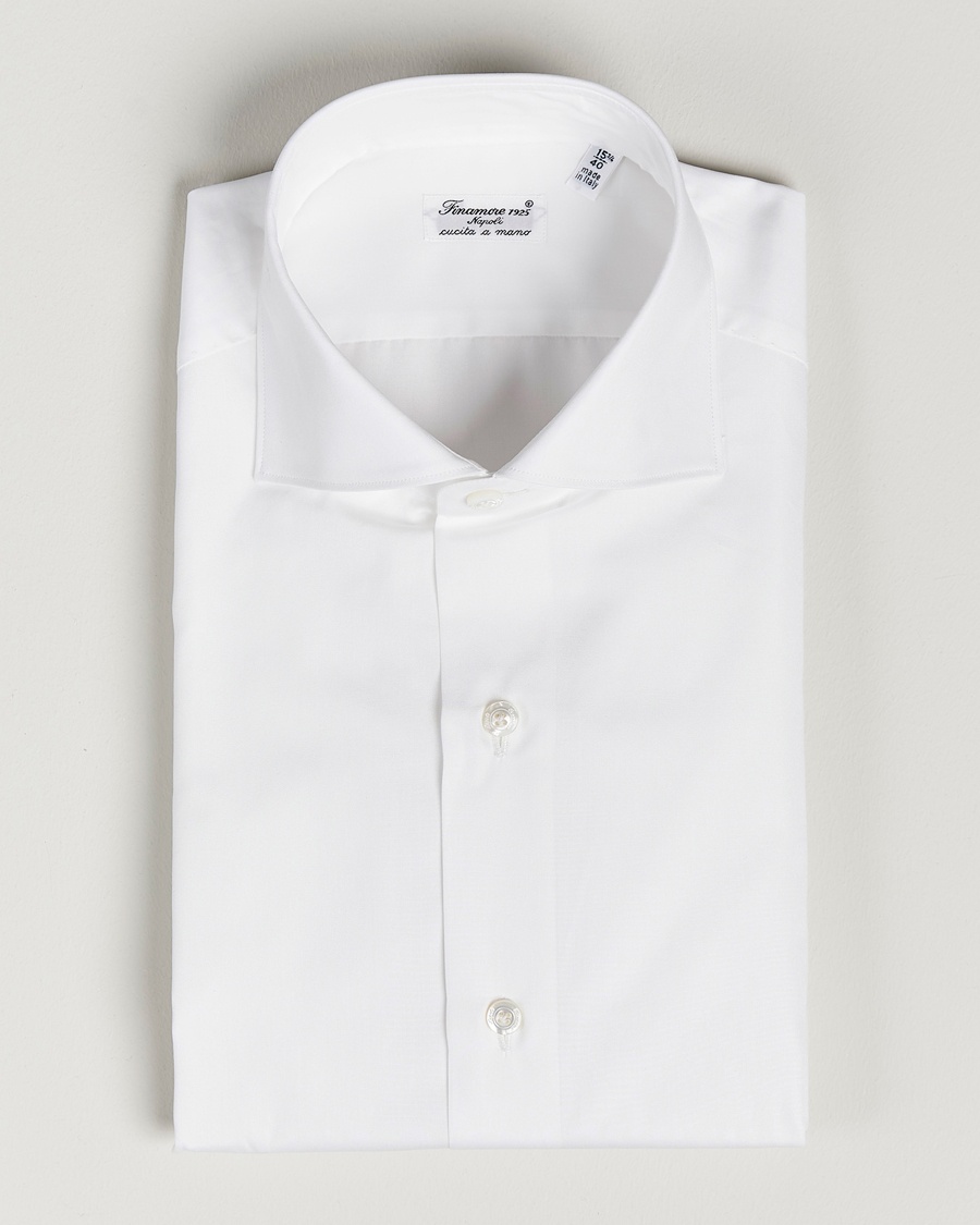 Finamore Napoli Milano Slim Fit Classic Shirt White – Hvit