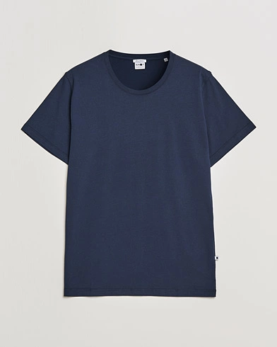 Herre | T-Shirts | NN07 | Pima Crew Neck Tee Navy Blue