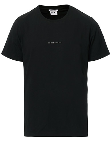 Herre | T-Shirts | NN07 | Ethan Printed Crew Neck Tee Black