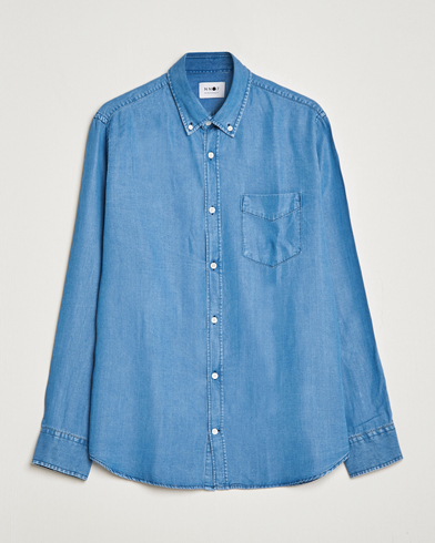 Jeansskjorter |  Levon Tencel Denim Shirt Light Blue