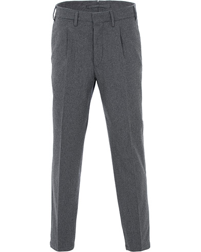  Tonga Stretch Flannel Pleated Trousers Grey