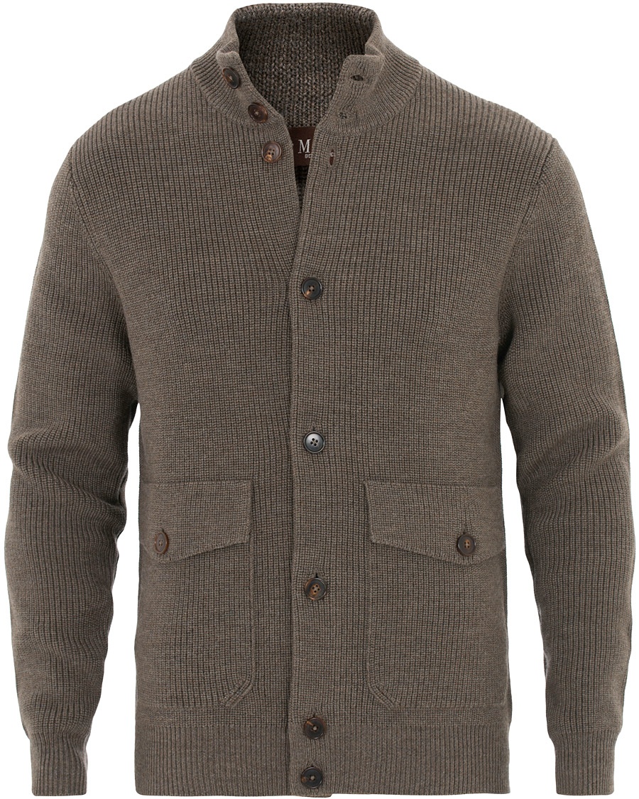  Heritage Bomber Wool Sweater  Brown