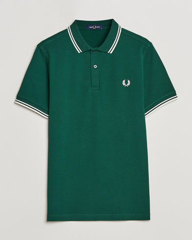 Herre | Best of British | Fred Perry | Twin Tipped Polo Shirt Ivy/Snow White