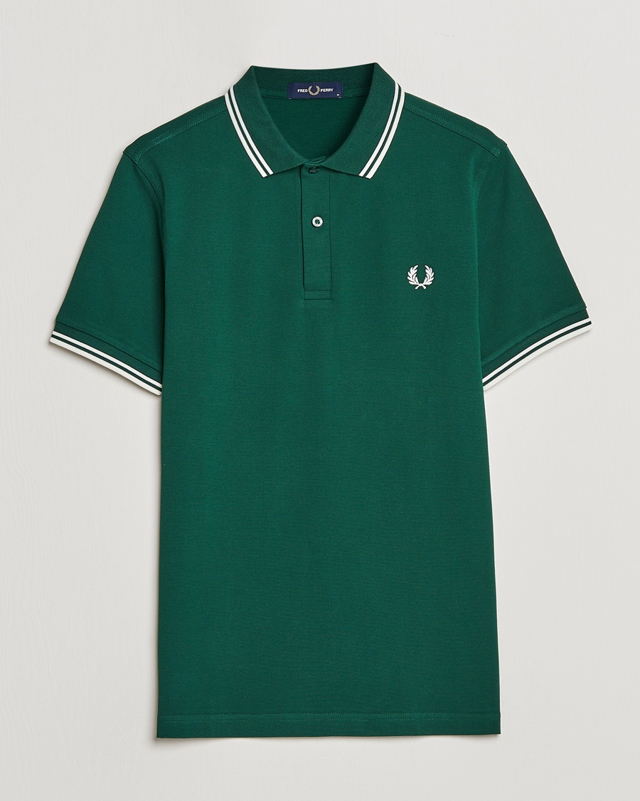 Herre | | Fred Perry | Twin Tipped Polo Shirt Ivy/Snow White