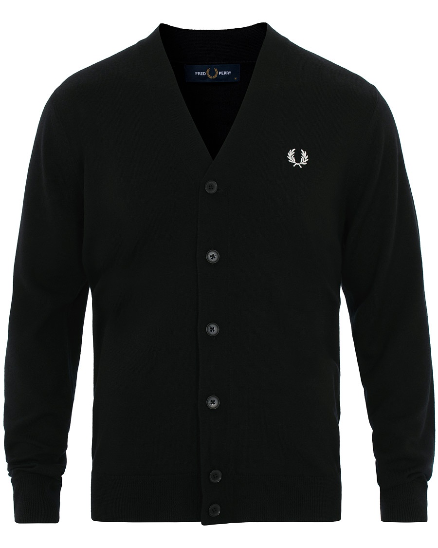  Merino Wool Cardigan Black