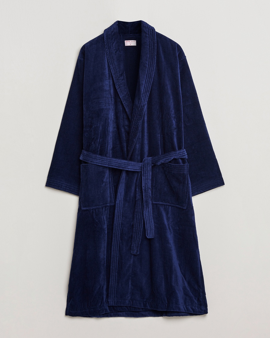  Cotton Velour Gown Navy