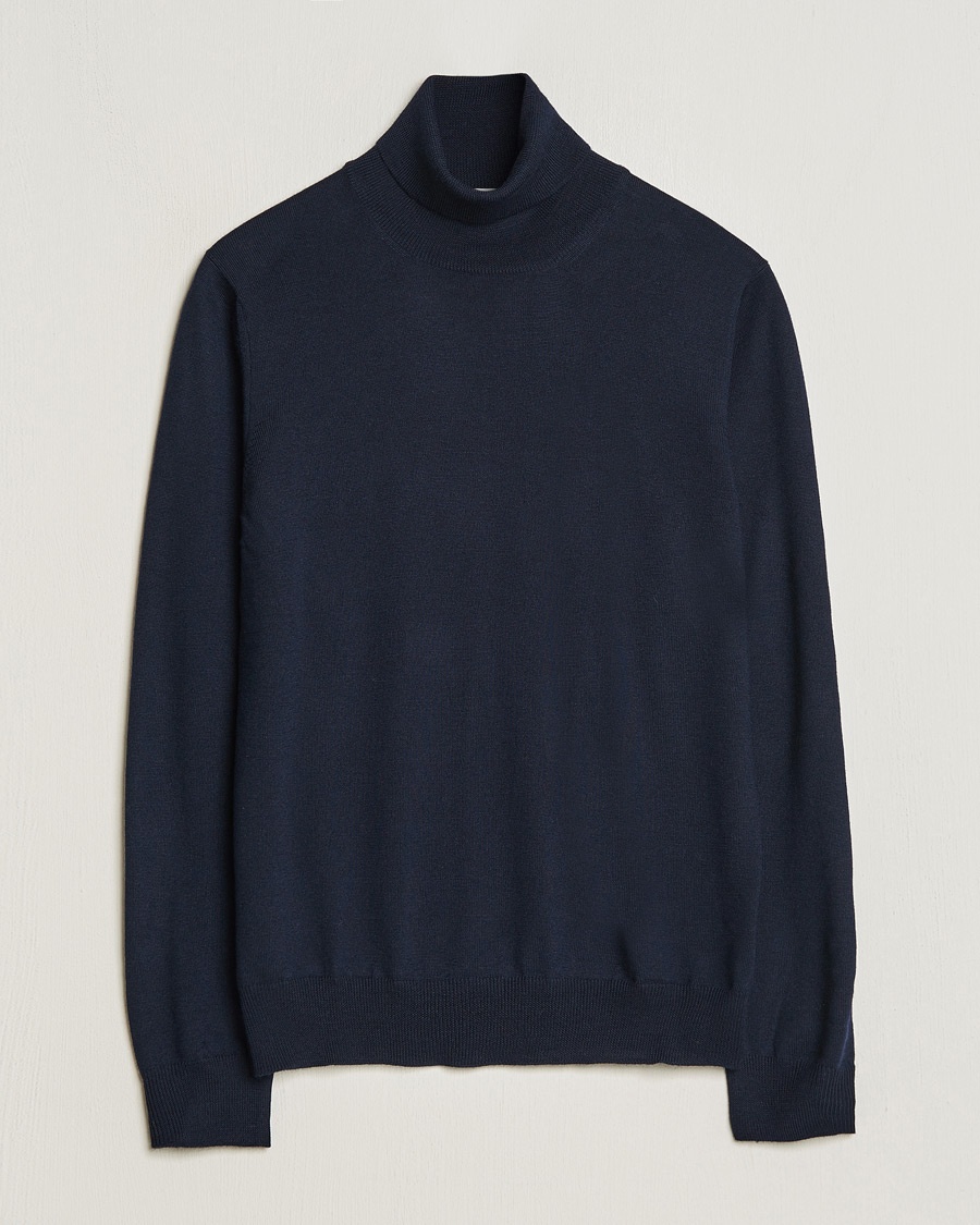 Herre | Gran Sasso | Gran Sasso | Merino Fashion Fit Rollneck Navy