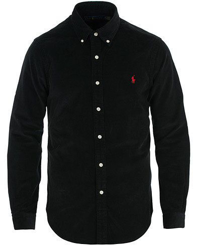 Polo Ralph Lauren Slim Fit Corduroy Shirt Black hos CareOfCarl.no
