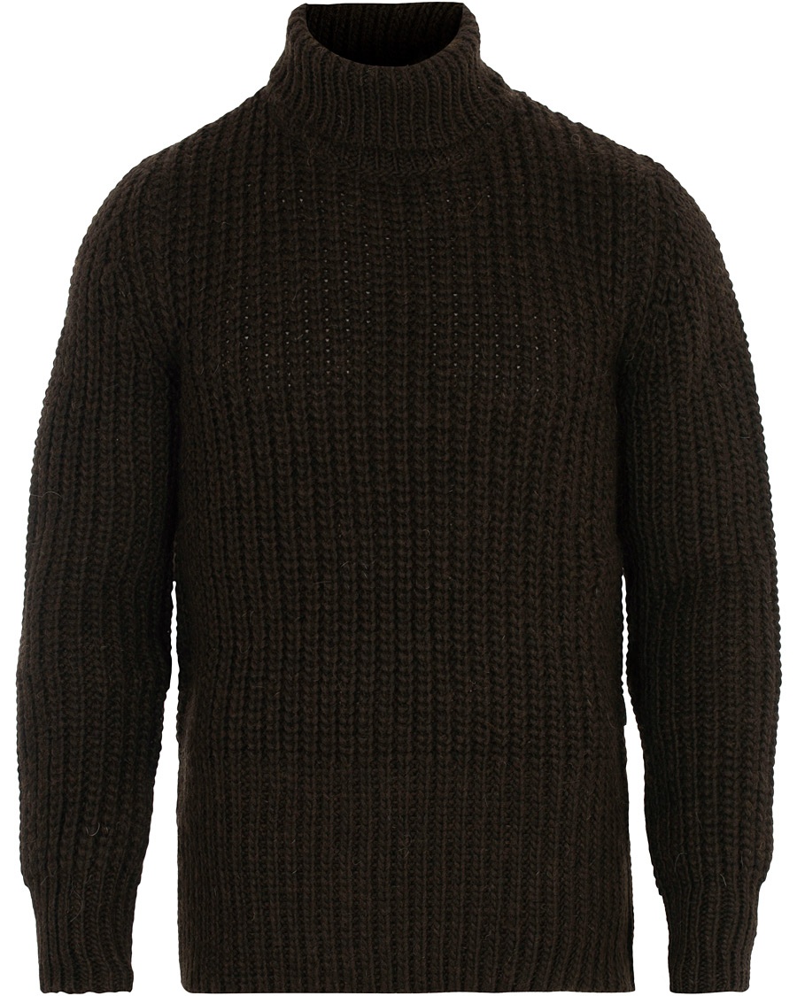 BOSS Barnnet Alpaca Wool Blend Rollneck Ganache Brown