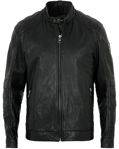 Herre |  | BOSS ORANGE | BOSS Casual Jagson Leather Jacket Black