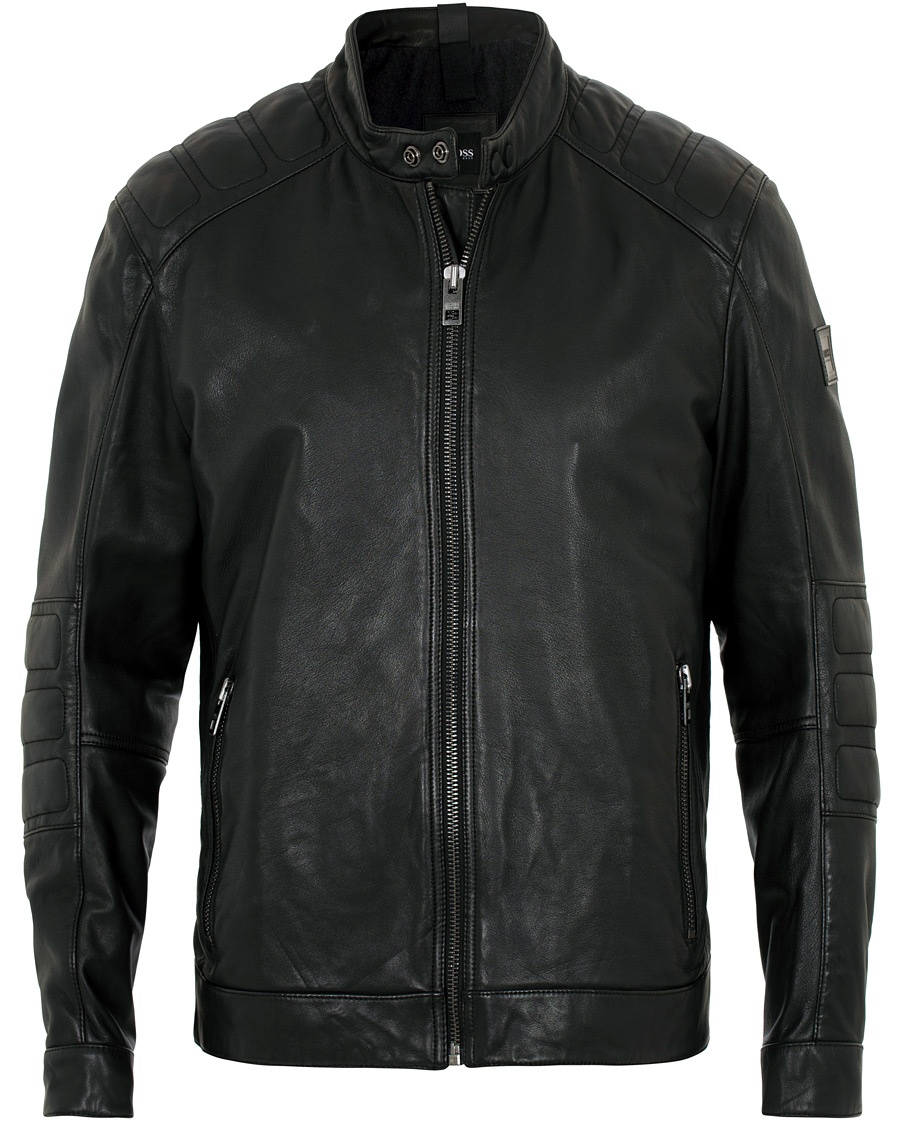 Herre | | BOSS ORANGE | BOSS Casual Jagson Leather Jacket Black