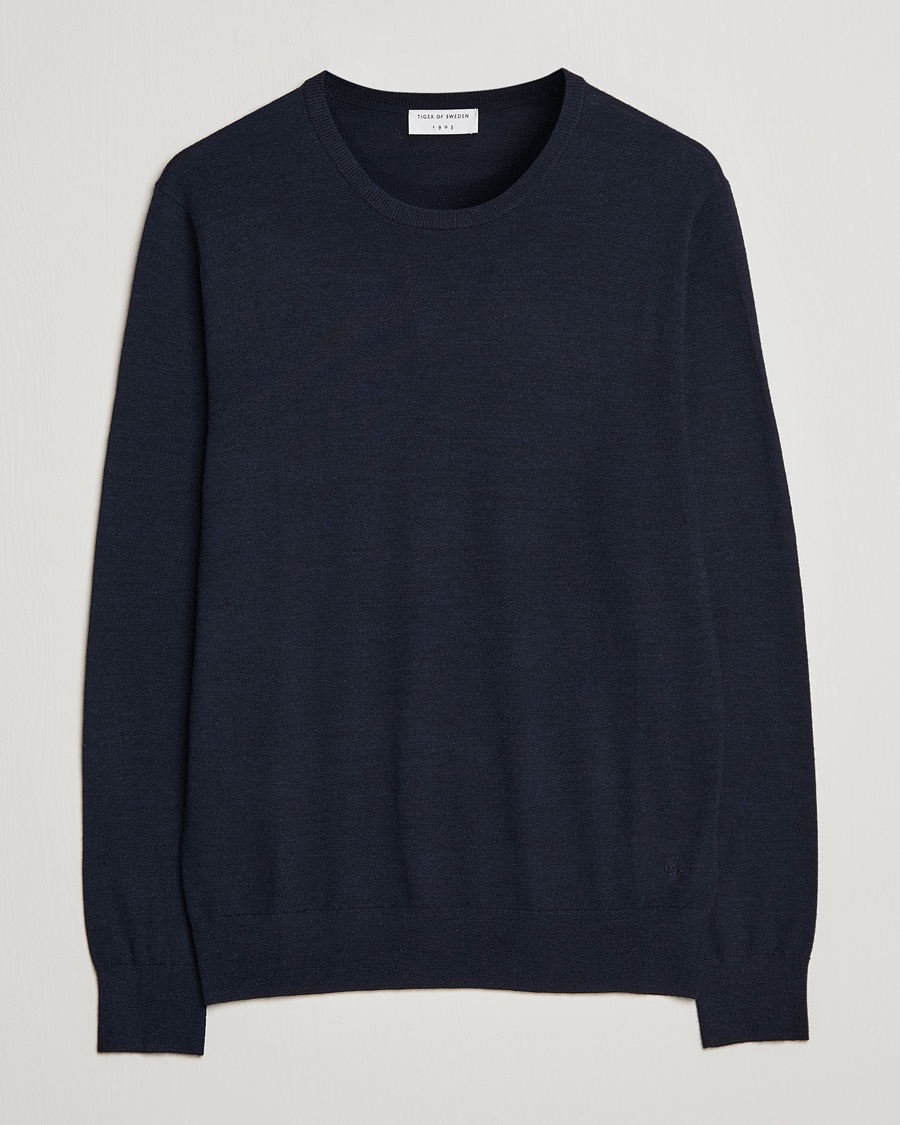 Herre | | Tiger of Sweden | Nichols Crew Neck Pullover Navy